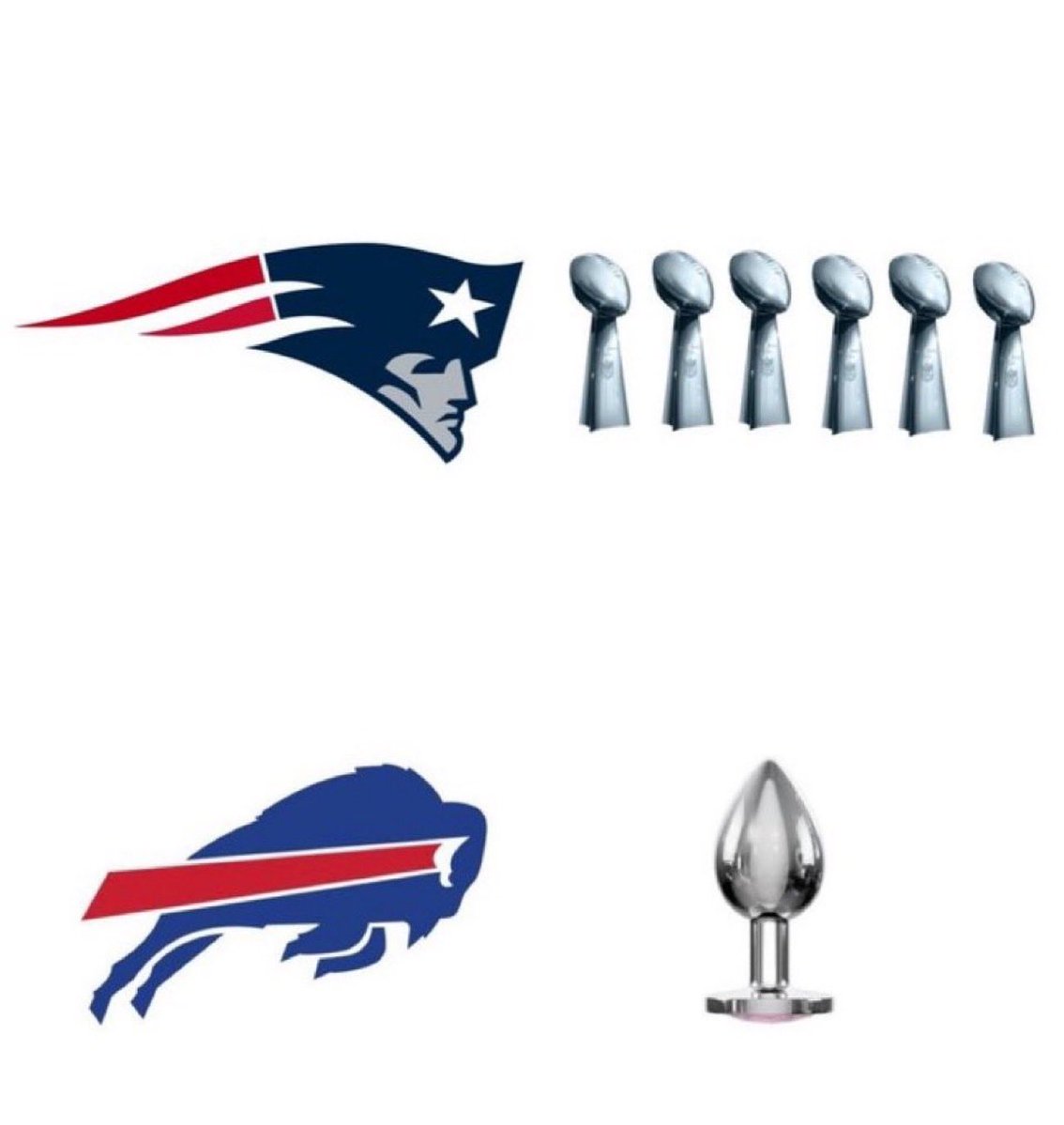 the_omare's tweet photo. @ryandevlin169 @ConquerSportsIO Says the fan of the biggest choker team in NFL  history. Always so proud of the only trophy they have to brag about 🤡🤡 https://t.co/PG8moozyNd