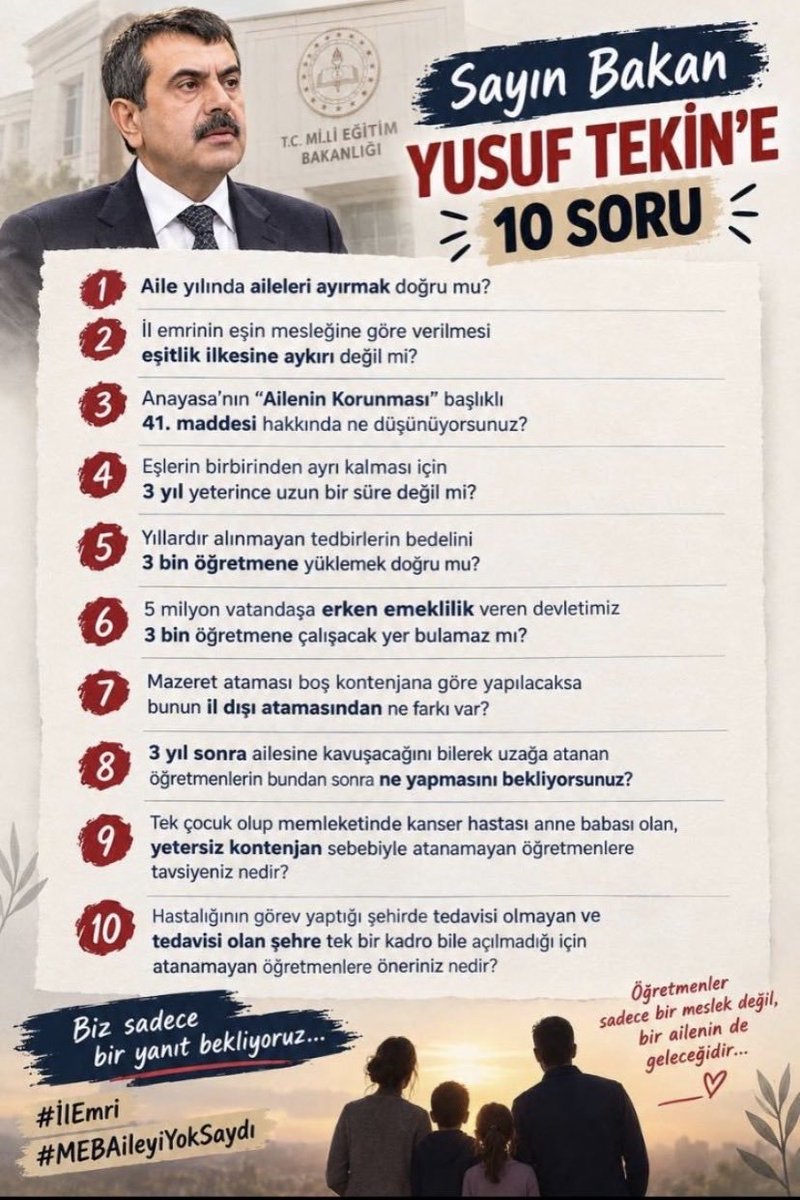 FurkanOnba42714's tweet photo. @BKocamaz33 Bizler ayrıcalık değil, ailelerimize kavuşmayı istiyoruz. Kimi hastalığıyla tek başına mücadele ediyor, kimi güvenlik kaygısıyla yaşıyor, kimi evladına sarılacağı günü bekliyor. Bu kadar özlem artık son bulsun. #AyrılığaSONverMEB https://t.co/uK520i2xdN