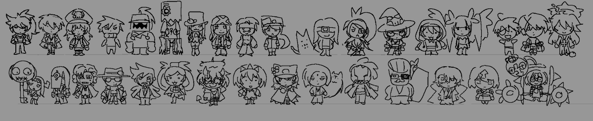 fiishingpier's tweet photo. drew gg characters from memory https://t.co/656r6U3z1E
