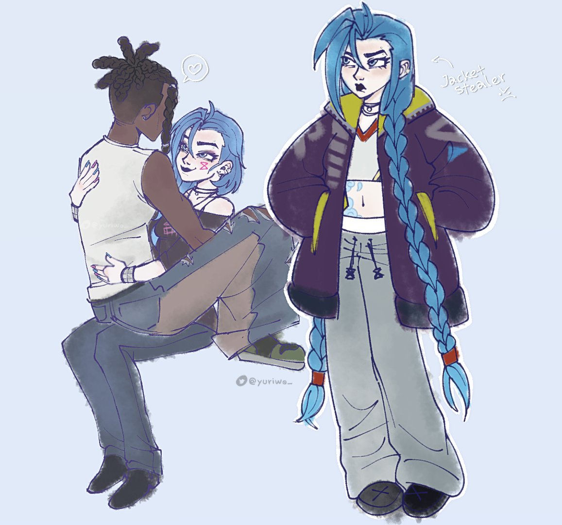 yuriw0_'s tweet photo. more td ekko x jinx I miss them already #timebomb #jinx #ekko https://t.co/bJbo81qrfa