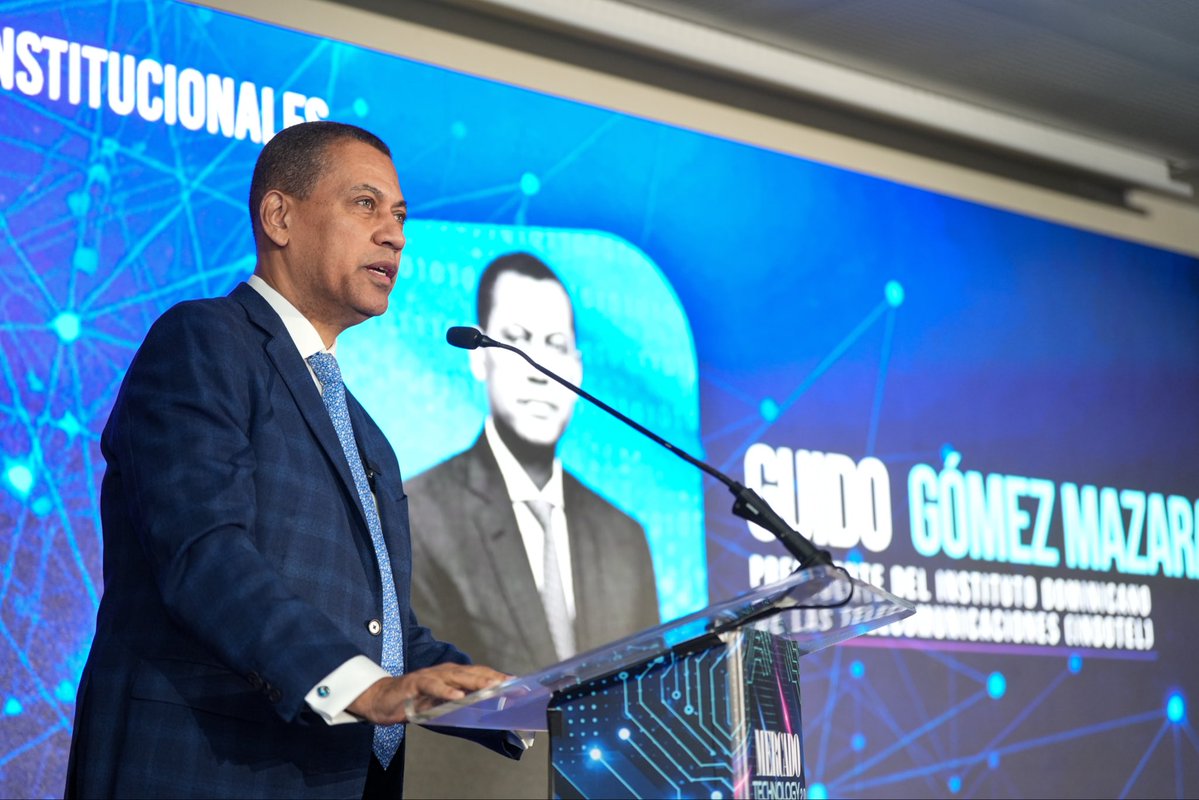 IndotelRD's tweet photo. Nuestro presidente del Consejo Directivo del INDOTEL, Guido Gómez Mazara, tuvo a su cargo las palabras de bienvenida en el Tech Summit⚡️, encuentro organizado por Mercado Media Network 🧑🏻‍💻que reúne a líderes del sector tecnológico 🌐, representantes del sector público y privado. https://t.co/b8QlRoR910