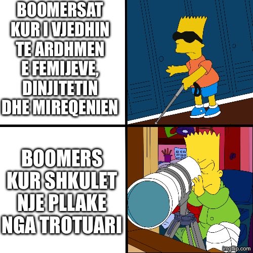tjeterloj's tweet photo. Boomers, ky brez i dhjere https://t.co/HGWJlPjgtE