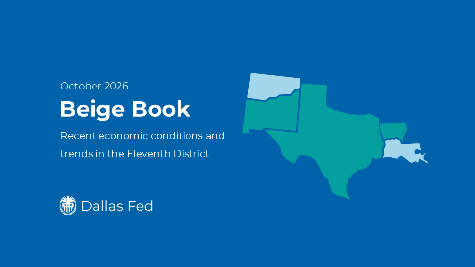DallasFed's tweet photo. Learn how economic trends are shifting across the Eleventh District in the latest Beige Book: https://t.co/viqXQIPQn4 https://t.co/hIlMXMSuTy