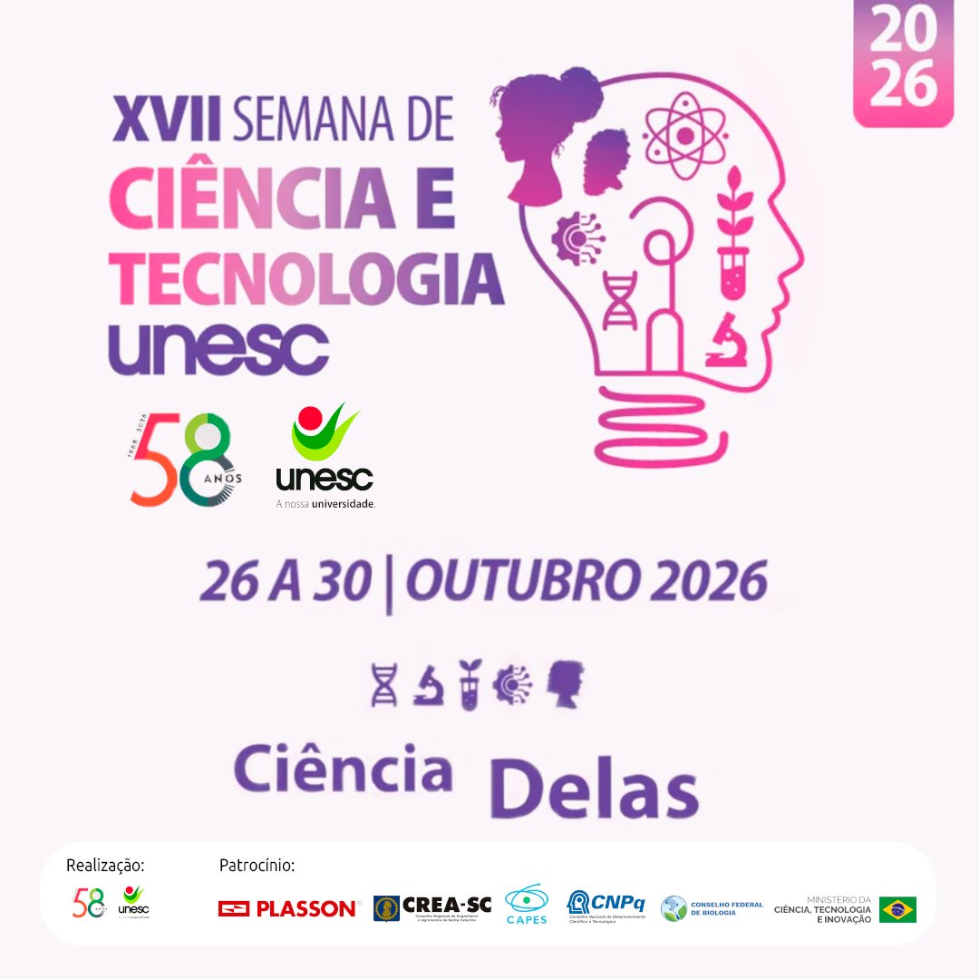 CFBio's tweet photo. 🔬 Vem aí a XVII Semana de Ciências e Tecnologia: Mulheres e Juventude na Ciência! O CFBio é patrocinador do evento, que promove o intercâmbio de conhecimentos e a valorização da ciência. 📚

Inscreva-se e confira a programação: acesse o link de inscrição: https://t.co/zJbNoVtle9

#CFBio #CiênciasBiológicas #CiênciaETecnologia #MulheresNaCiência #JuventudeNaCiência