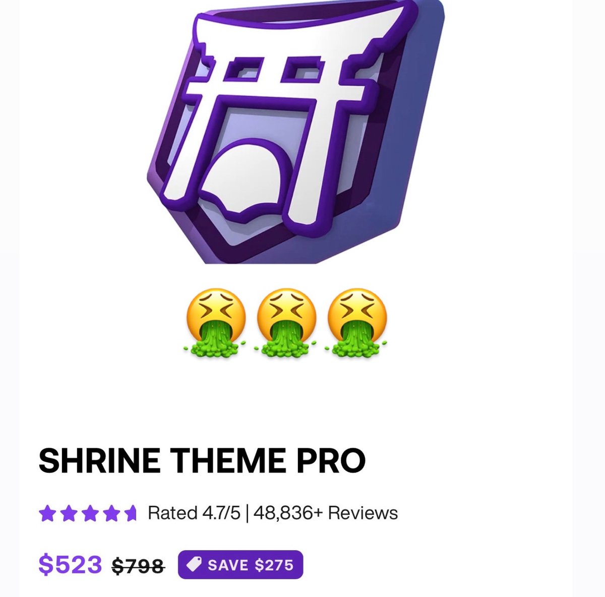 sixroas's tweet photo. Dropshippers still paying for Shrine in 2026 is laughable lmao.

Dawn theme + Claude Code/Codex will get you further. Put that money into testing your offer and ads.

Buying a theme doesn’t buy you a high CVR. https://t.co/XITOvamo84