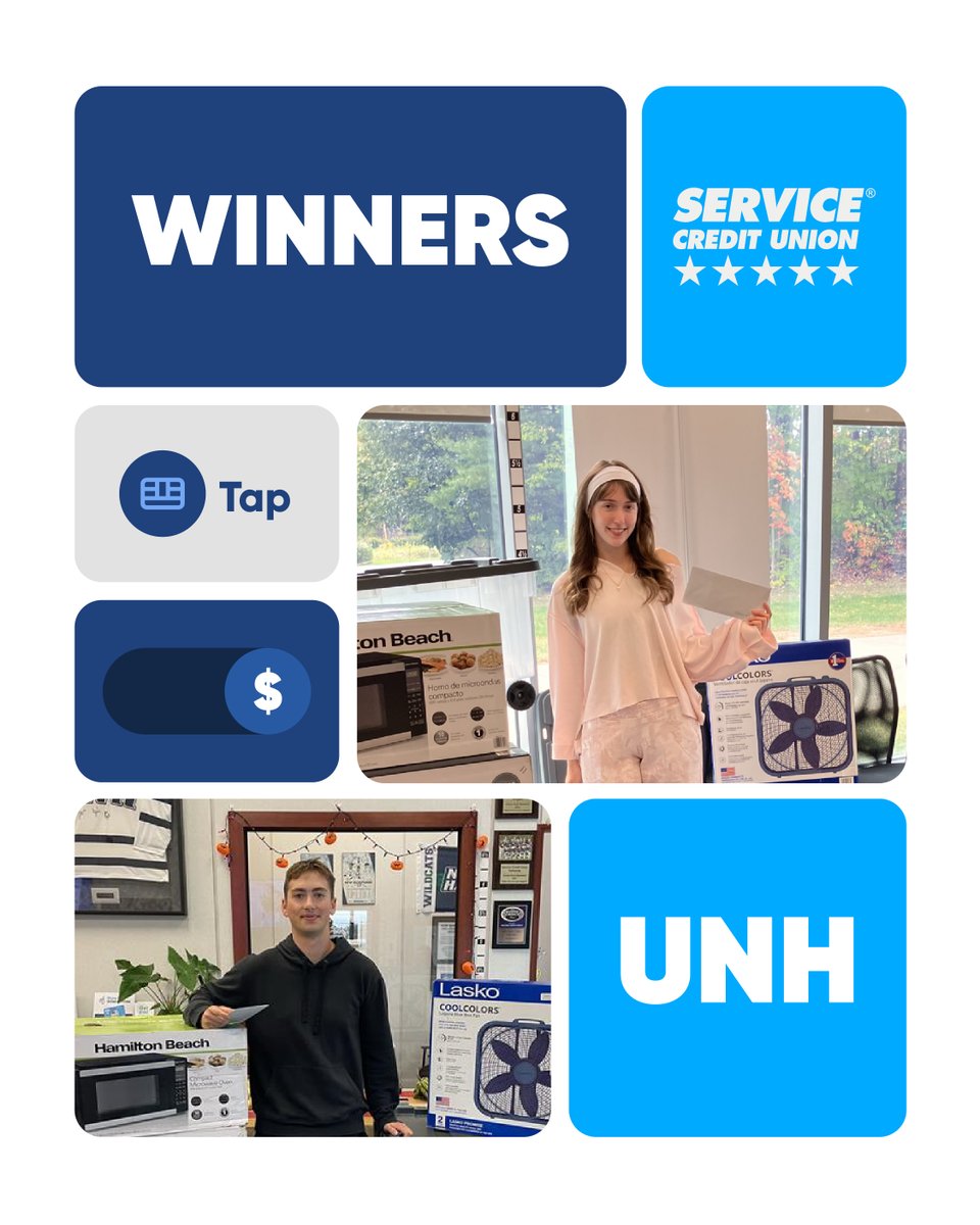 Servicecu's tweet photo. 🎉 The winners of our UNH Welcome Package Sweepstakes have been chosen!

Each winner received a UNH Welcome Package packed with things they'll use throughout the semester, including technology, school supplies, snacks and more.

Have a great semester, Wildcats! https://t.co/LGnIv4of78