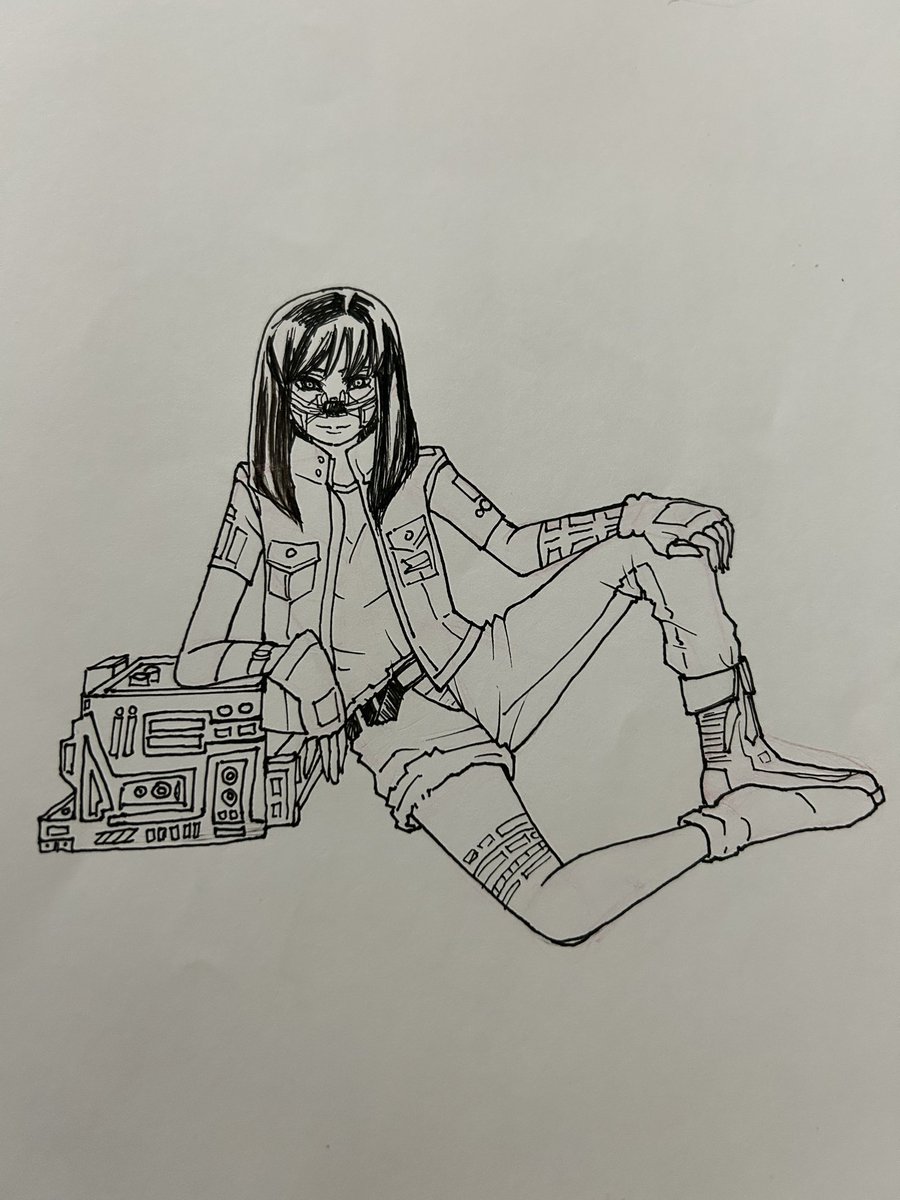 ReroSketches's tweet photo. The ink drawing of today ✍️
Kinda messed up the face .. so I improvised 😭
#inkoctober #inkart #octoberart #octoberink https://t.co/AhjygRvUrs