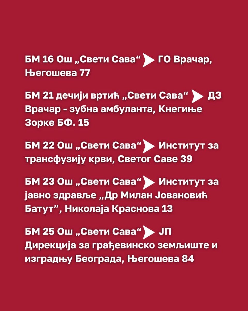 studentivracar's tweet photo. Битно обавештење за изборна места!
#СтудентиПобеђују https://t.co/XJImSshfJu
