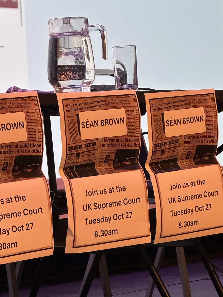 columeastwood's tweet photo. Attended an event in London tonight to show support for the family of Sean Brown in their fight for a public inquiry. The Court has already mandated the British government to do it. They need to drop their appeal now. https://t.co/S20YY6vaAd