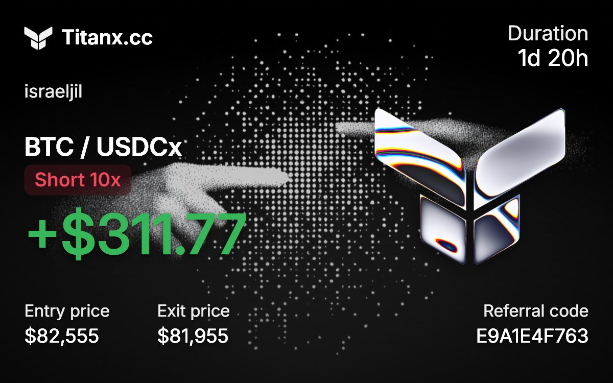 IsraelJIL's tweet photo. Do you need conviction to trade or use @TitanExchange_ ? here is one if you do!

I Just completed another Trade on @TitanExchange_ 

What I don't understand is does holding and trading genuinely give more points or just volumes?

btw, @CantonNetwork is building a big DEX, for me I would love it call it a CEX, you've seen the news, you can almost foretell what canton-network:native could do in the upcoming #bull 
so get in place, like @Mantle_Official belongs to @Bybit_Official and @XLayerOfficial belongs to @OKX_Ventures. I believe Titan might cook up something cool!

keep your heads up, about 4 whale on X are on this project.

Need ref?
well:
https://t.co/9NwY2lVzrZ