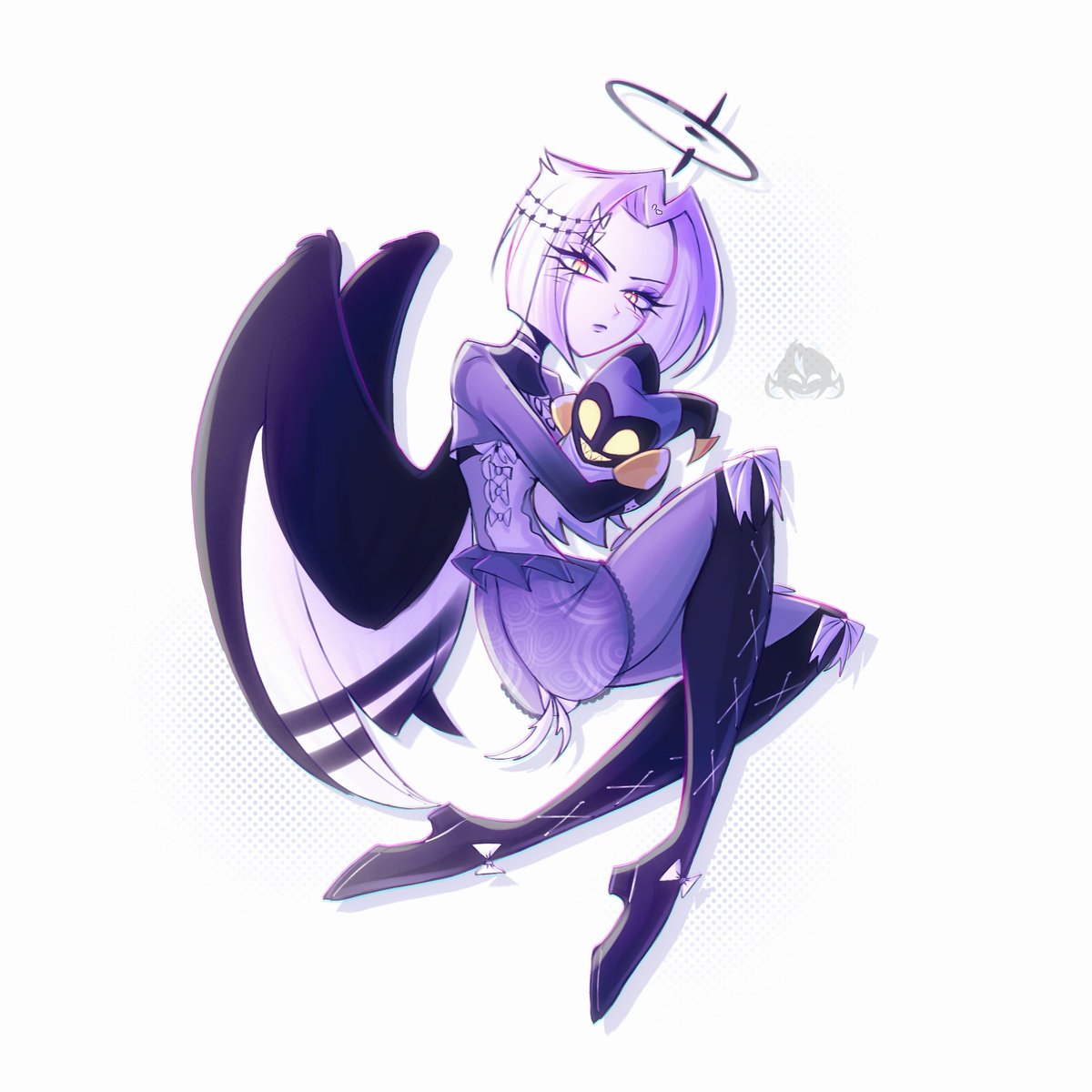 Tadjitochka's tweet photo. Cute art for the merchandise (Lute is a beauty)💜😘

#Hazbinart #Lute #HazbinhHotelFanart #artㅤㅤㅤㅤ https://t.co/GUnirDCe4g