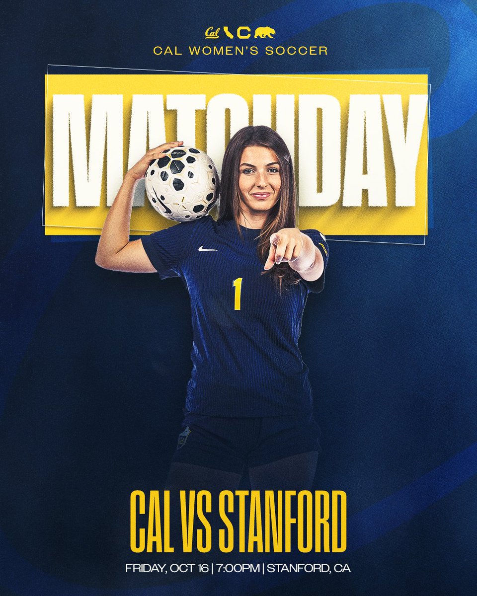 CalWSoc's tweet photo. 𝗕𝗔𝗬 𝗔𝗥𝗘𝗔 𝗕𝗔𝗧𝗧𝗟𝗘 ⚔️🐻⚽️

It's MATCH DAY! We're heading across the Bay to take on Stanford! 🔥

🆚 No. 10 Stanford
📍 Stanford, Calif.
⏰ 7 PM PT
📺 https://t.co/vtysL642d9
📈 https://t.co/nWaT3f0Lo7
 
#GoBears https://t.co/frM1muODnw