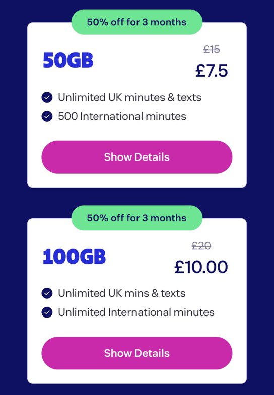 OParrainages's tweet photo. #LEBARA Mobile UK 🇬🇧 #Referral

50% off plans for 3 months!!

🛜 5G
✅ Free SIM
✅ No contract
✅ International mins (from the UK) to over 50 countries – India included.

#dcfc #mcipsg 

Find links 🔗 and info ℹ️ here :

https://t.co/J6l3ezF9tG https://t.co/aOje5bVr5b