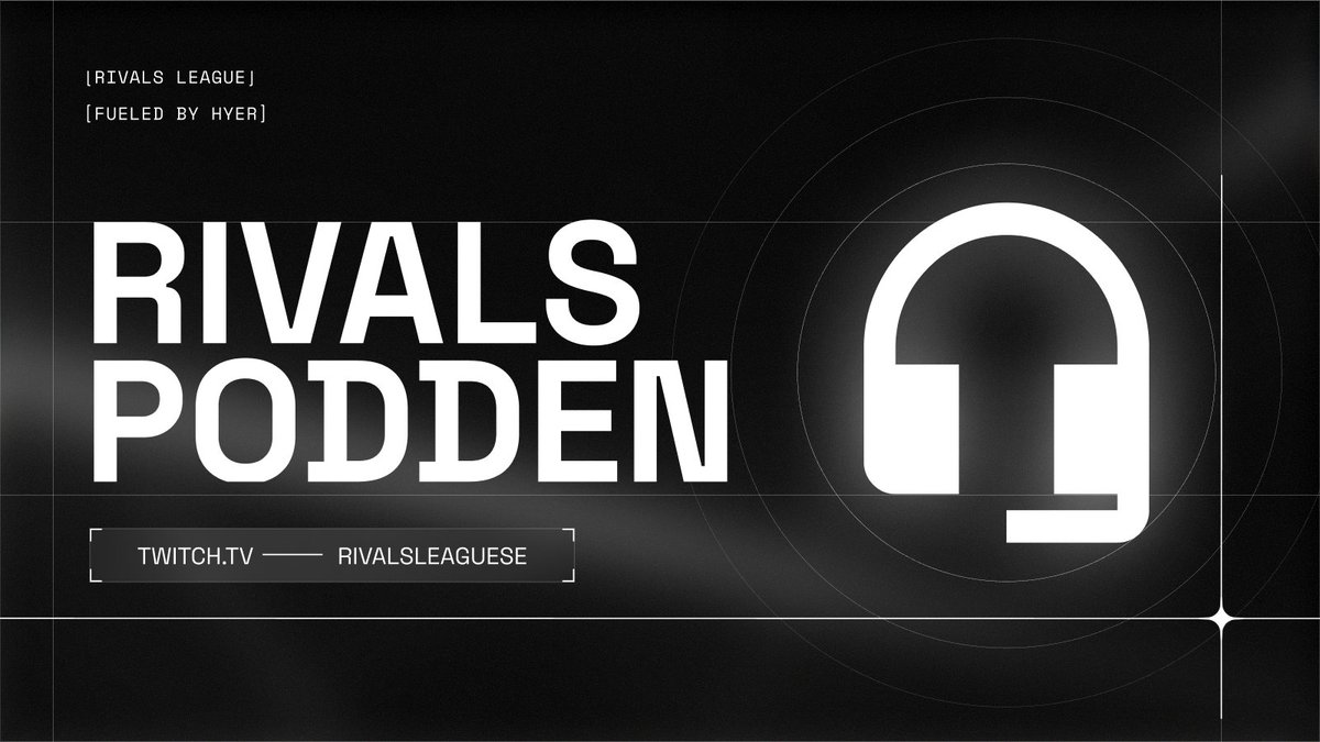 RivalsLeagueSE's tweet photo. Den legendariska podden är tillbaka. Nu i RIVALS-stuk.

Zzleeper, BollenIBurken och gäster går igenom veckan i LoL, CS2 och VALORANT. Ta med dig RIVALS mellan matcherna och häng med när det passar dig.

Vill du synas i podden?
Posta klipp, bilder eller banter
Tagga @RIVALSPODDEN och @RivalsLeagueSE 
Använd #FueledByHyer

Varje vecka vinner de två bästa ett flak Hyer.