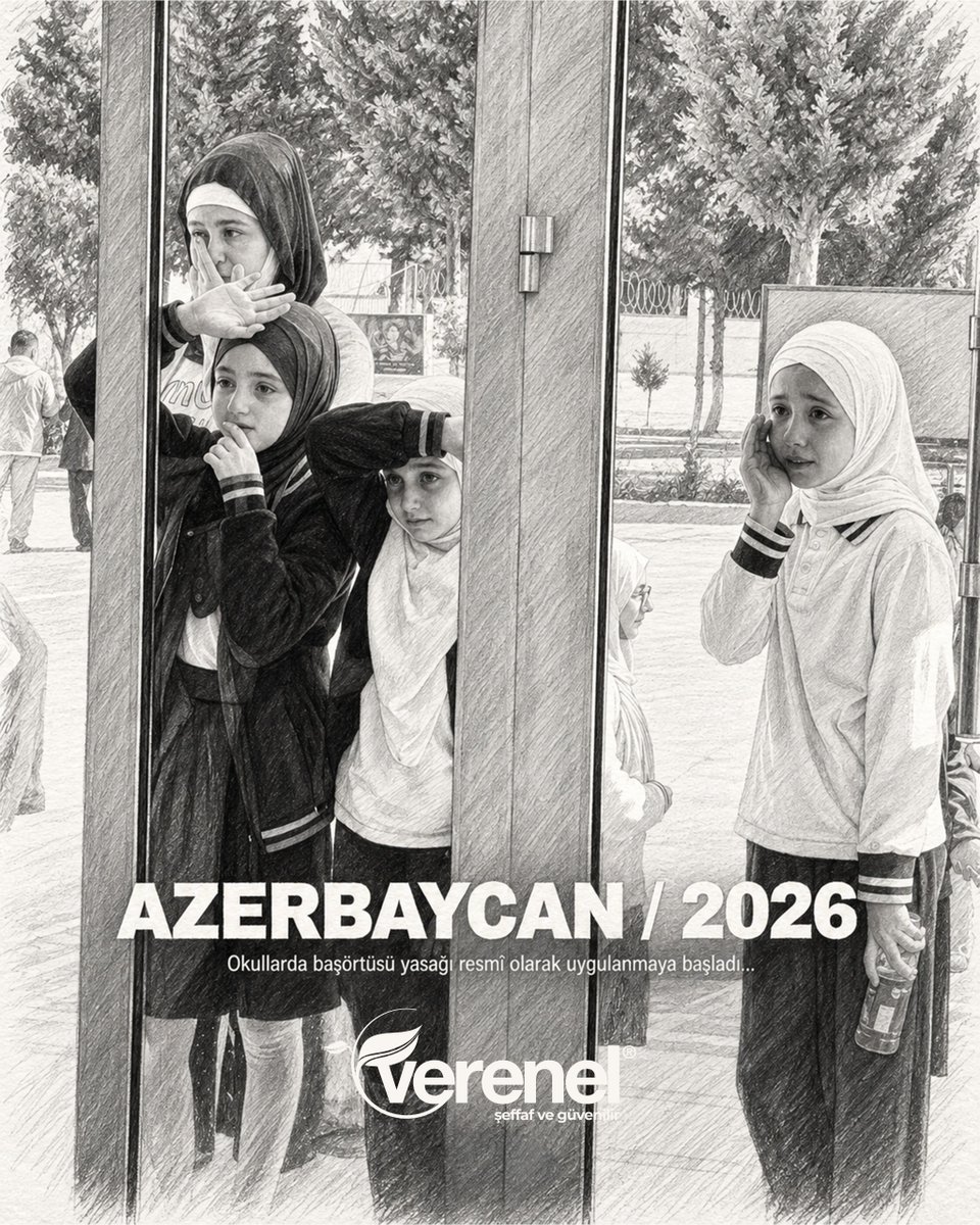 vereneldernegi's tweet photo. Azerbaycan’da eğitim hakkı ve inanç özgürlüğü yasaklarla engelleniyor! 🚫

Hükümetin aldığı son kararla, okullarda başörtüsü kullanımı "laiklik" kılıfı altında yasal mevzuata aykırı hale getirildi. Sınıflara alınmayan öğrenciler ve öğretmenler, soğuk havada okul kapılarında ders işlemek zorunda kalıyor.

Eğitim her çocuğun temel hakkıdır. Sırf inançları yüzünden sıralarından ve hayallerinden koparılan çocuklarımızın sesi olalım.

Zulme ortak olma, inanç özgürlüğünü savun!

#Azerbaycan #BaşörtüsüYasağı #EğitimHakkı #İnançÖzgürlüğü #EğitimEngellenemez