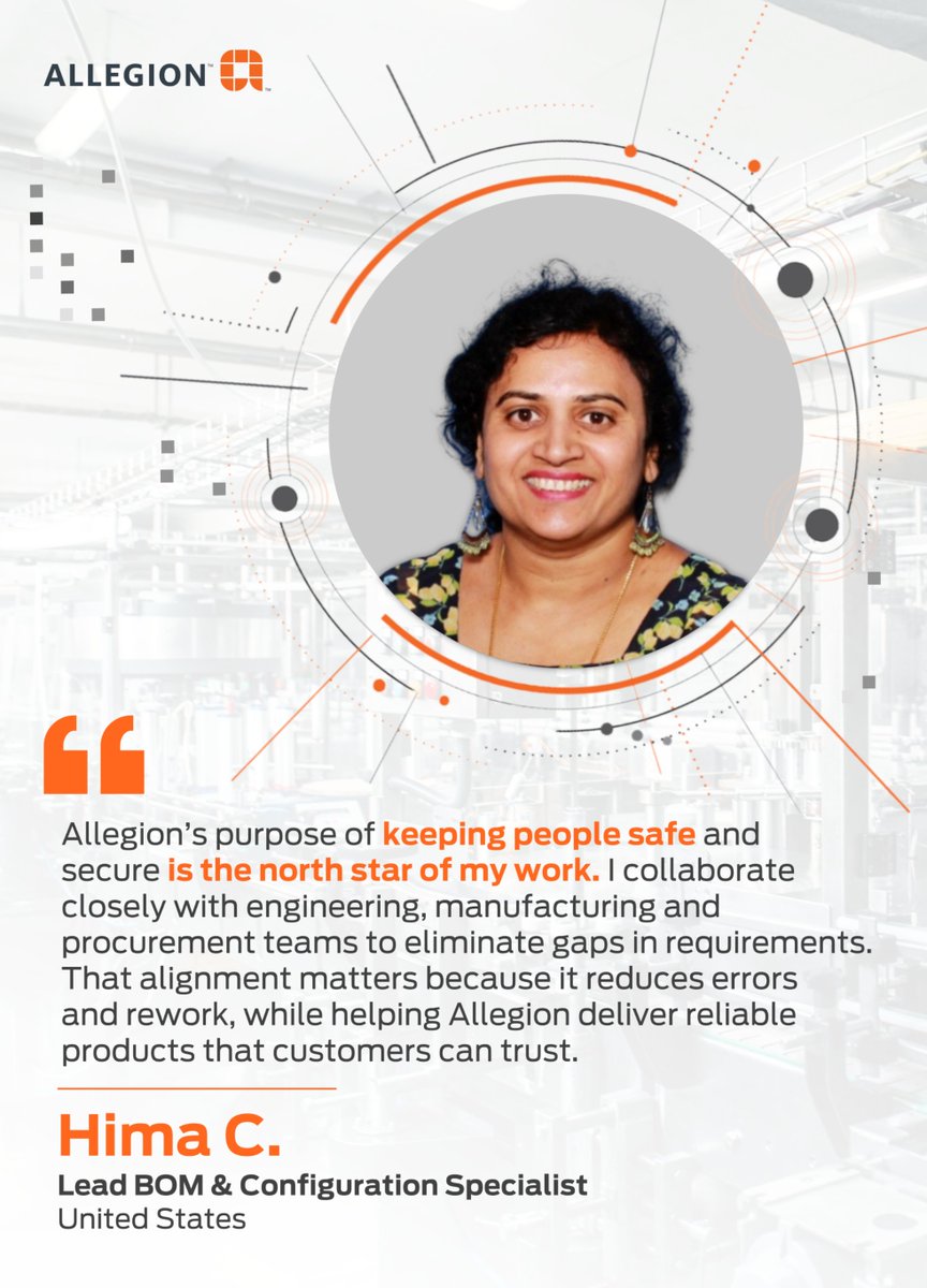 AllegionPlc's tweet photo. This week, we're spotlighting mechanical engineering and the careers that support it. Meet a few of the team members solving the challenges of everyday access—designing, testing and refining the details.
@SWEtalk #SWE #WomenInEngineering #CelebrateWhoWeAre https://t.co/AnRka2BhFc