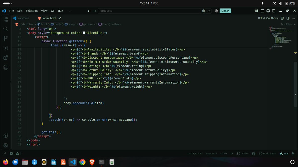 phil_builds's tweet photo. Day 98 of @blockfuselabs 200 Days of Code. Today I learnt a new concept. I learnt about fetch() in javascript and I implemented it and fetched an API and used DOM to display to the page. 102 days to go.🔨#buildinpublic #tailwind #webdevelopment #200daysofcode #day98 https://t.co/0wfY2kwYx8