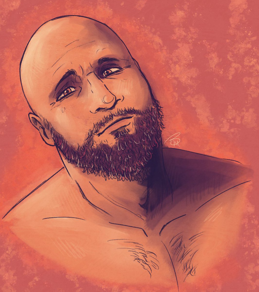 STREET_DODGER's tweet photo. I may have gotten a little too fixated on a quick sketch- I made Jon Moxley a little cutesy- oops. https://t.co/Y6s8MWDLy8
