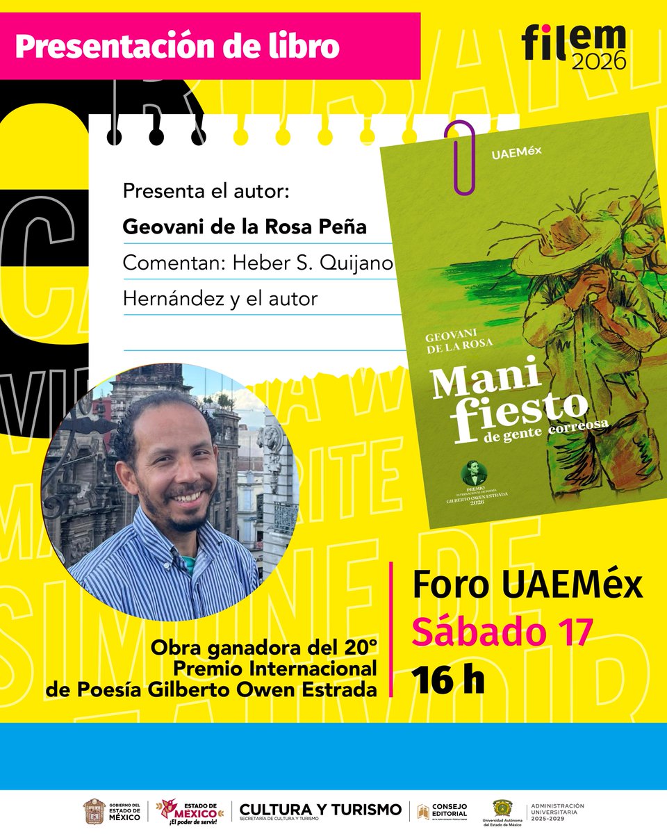 Filem_Mx's tweet photo. 📚 El rigor académico y la excelencia editorial se dan cita en la #FILEM con historias para todas y todos.  Descubre la riqueza del pensamiento universitario a través del Fondo Editorial UAEMéx. 💚💛   🗓 Consulta el programa y agenda: https://t.co/h5QnQIgjqO https://t.co/gN4P0A8w00