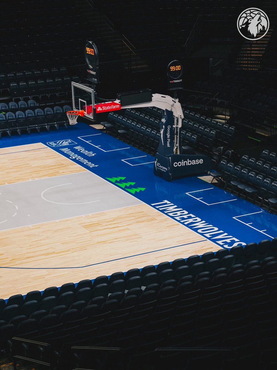 Timberwolves's tweet photo. debuting our core court tonight 🤩 https://t.co/Kr2IIrLjEZ