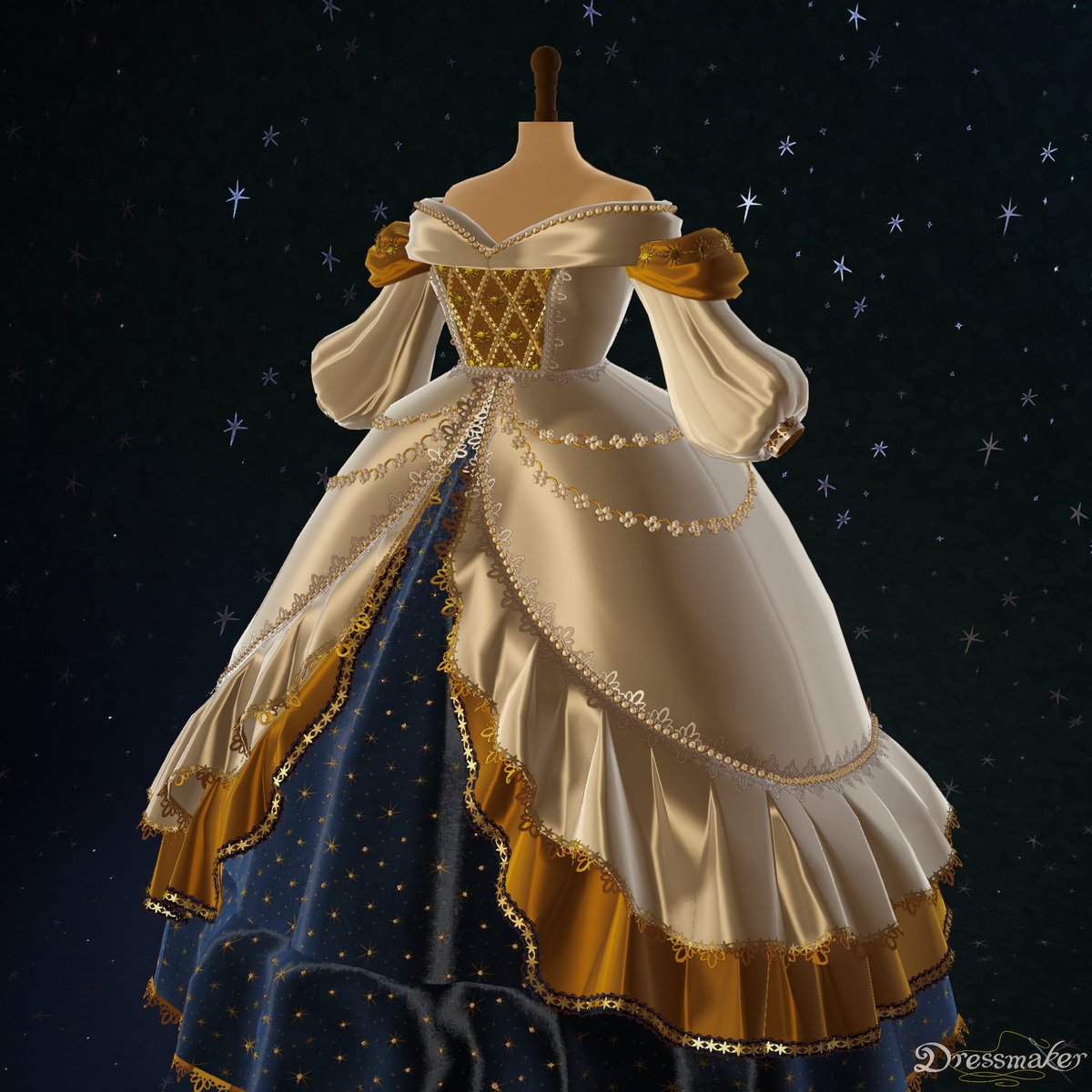 wnnabloreweaver's tweet photo. 🌞🌌 Sun &amp; Stars ✨💫 wedding dress for Marie 🫶 I went broke making it #dressmaker https://t.co/Xb3JnK3BEH