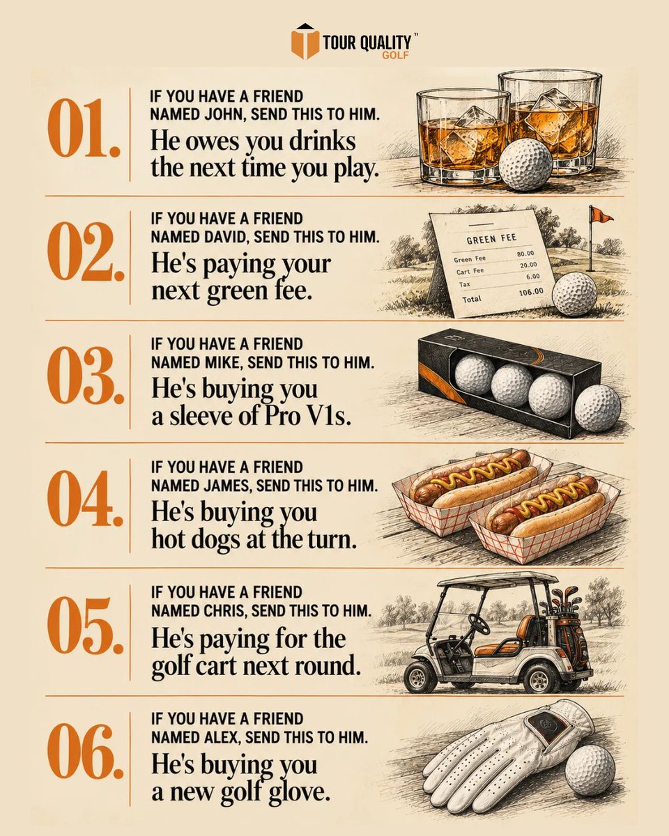 Tourqualitygolf's tweet photo. Send this to your buddy if his name is on the list https://t.co/EZN0GSKH21