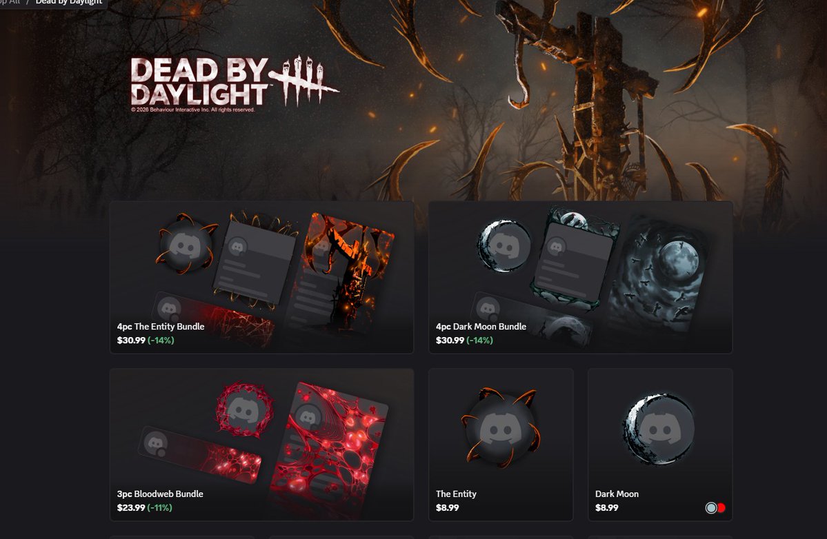 dvveet's tweet photo. Dead by Daylight x Discord - Decorative Shop https://t.co/fnLZsGgnLk