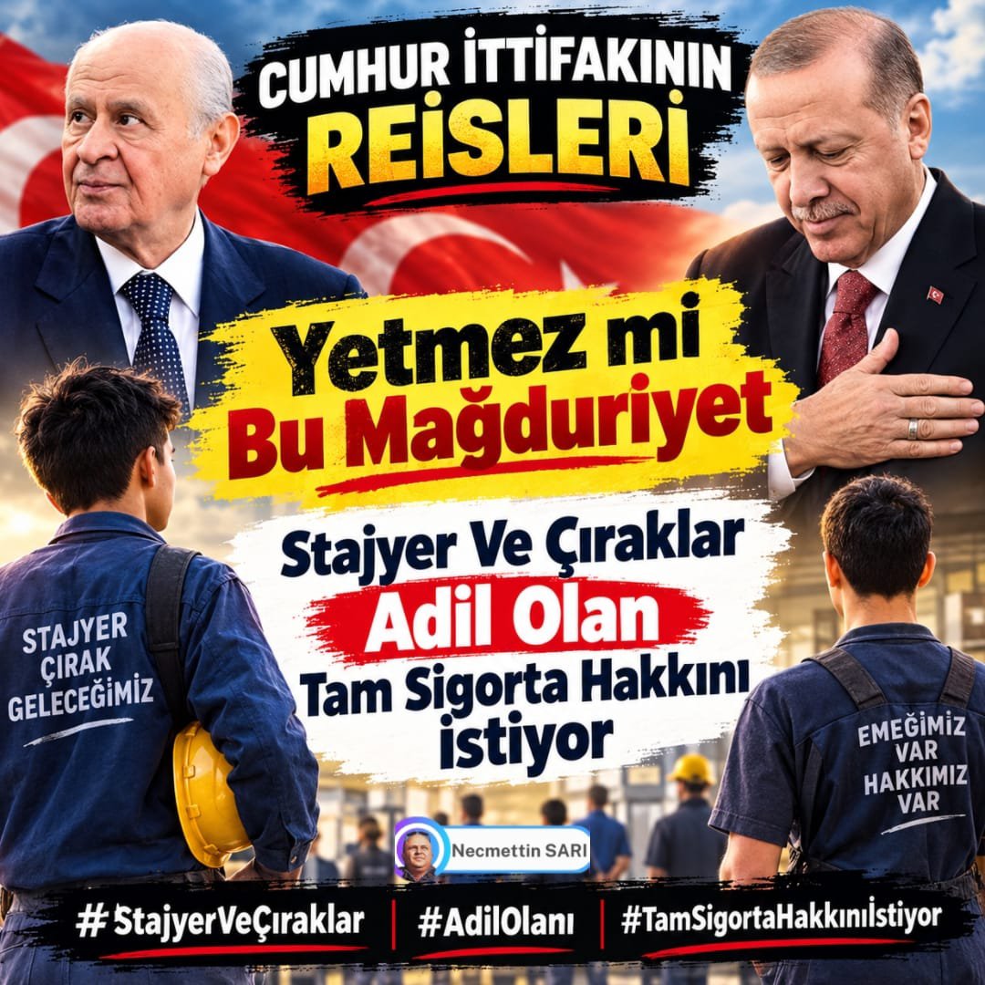 Dilekk1980's tweet photo. 👉🏼Emek tamdı
👉🏼Calısma tamdı 
👉🏼Alınteri tamdı
Ozaman sorarız sigortamız neden yarımdı❓️
@RTErdogan
@dbdevletbahceli
@_cevdetyilmaz
@bakiersoymhp
@erkanakcay45
@Onuronal_

Gündeminiz Adil 3308 Olmalı 
#BuBirHakMücadelesi
#StajyerVeÇıraklar
#BirNesilBekledi https://t.co/EgYBJWCR9j