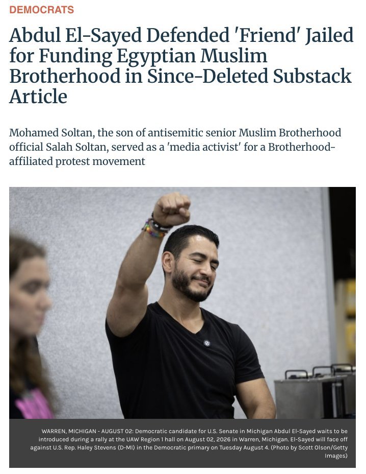 EYakoby's tweet photo. There are literally no words to describe just how dangerous this is for our country.

The fact that people don't understand what the Muslim Brotherhood is, is yet another major failure by our education system. https://t.co/jrFJqxQ8uf