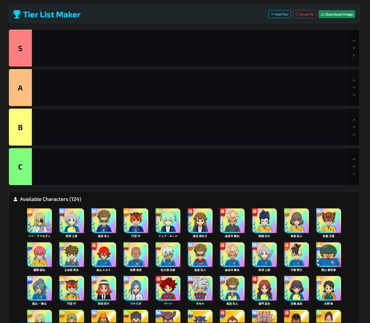 ProDigitalY's tweet photo. Tier List Updated 

➡️ https://t.co/JOxEJeIYMc

#InazumaElevenCross #イナイレクロス #イナズマイレブン https://t.co/J6BRmo9fYY