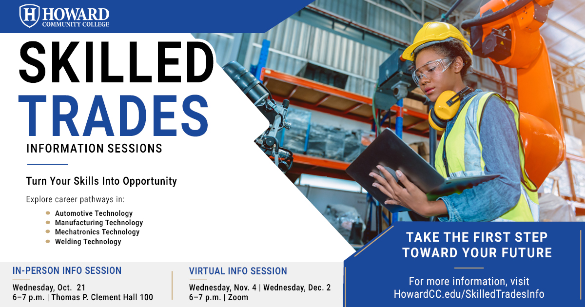 HowardCC's tweet photo. Happening Next Week: Explore career pathways at #HowardCC!

➡️Ready to take the first step? Visit: https://t.co/HPb3Lb1S05 https://t.co/dqoK4kJ3LL