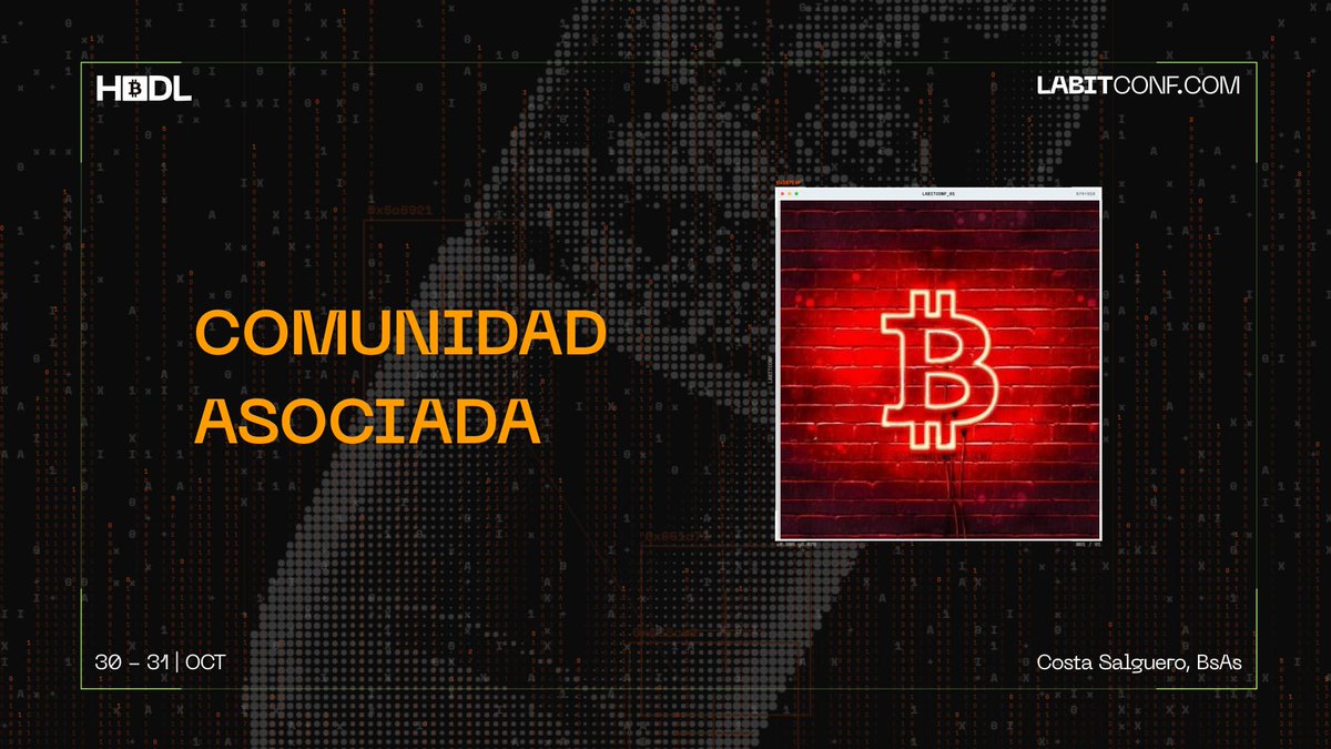 bitcoin_night's tweet photo. Bitcoin Night va a LABITCONF. ¿Nos vemos ahí?
30 y 31 de octubre · Costa Salguero.
Código BTCNIGHTLABC26 = 75% OFF en https://t.co/HkCDmG3i5B
Comunidad aliada 🧡
@labitconf #LABITCONF2026 https://t.co/DnXyj1ONjD