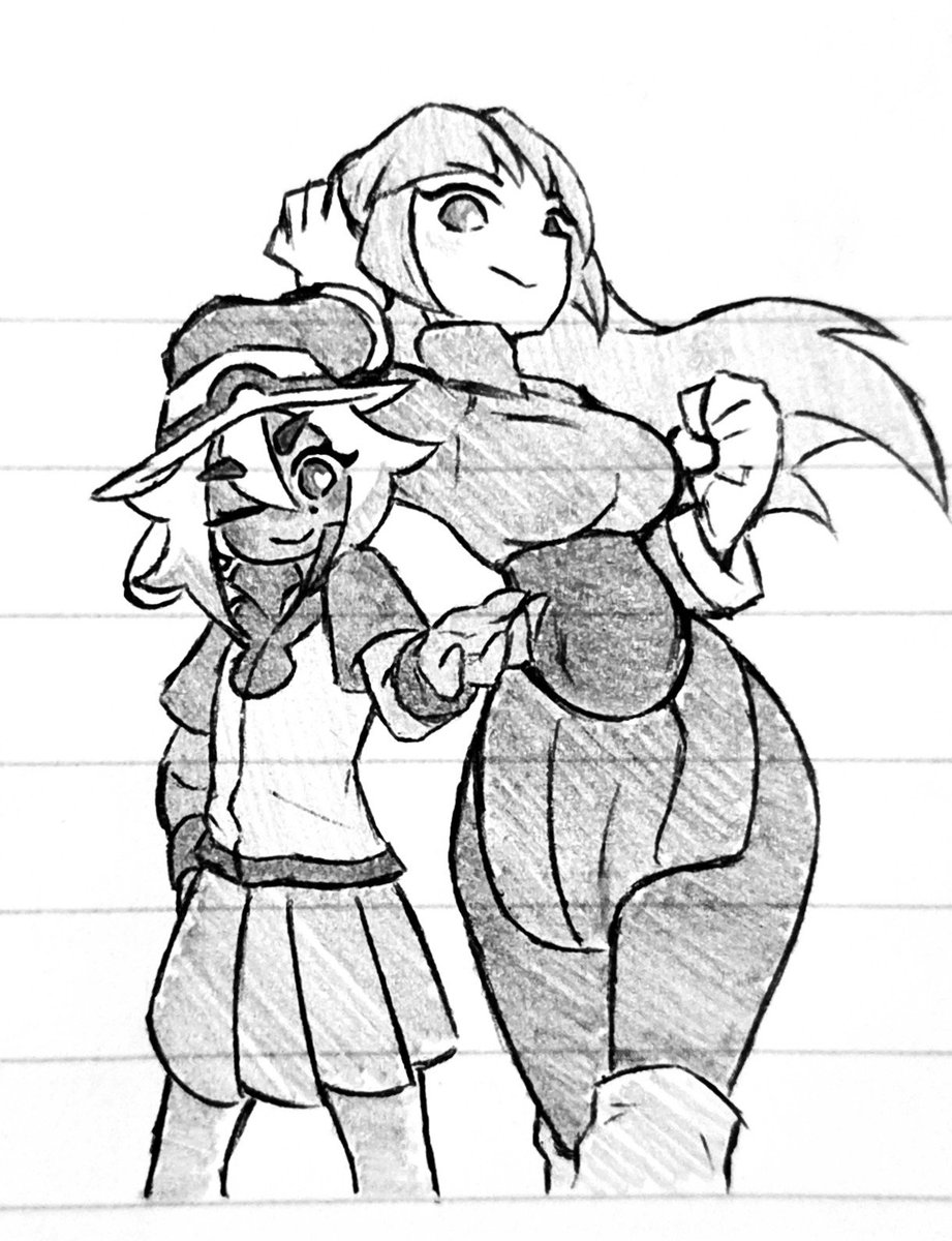 LovvBunn's tweet photo. ✨️🐇reached Sabrina and Koga!
📝🐇dunno why fellas say theyre intimidating, they were pretty chill
#pokemon #art #oc https://t.co/3okUTYhBZH