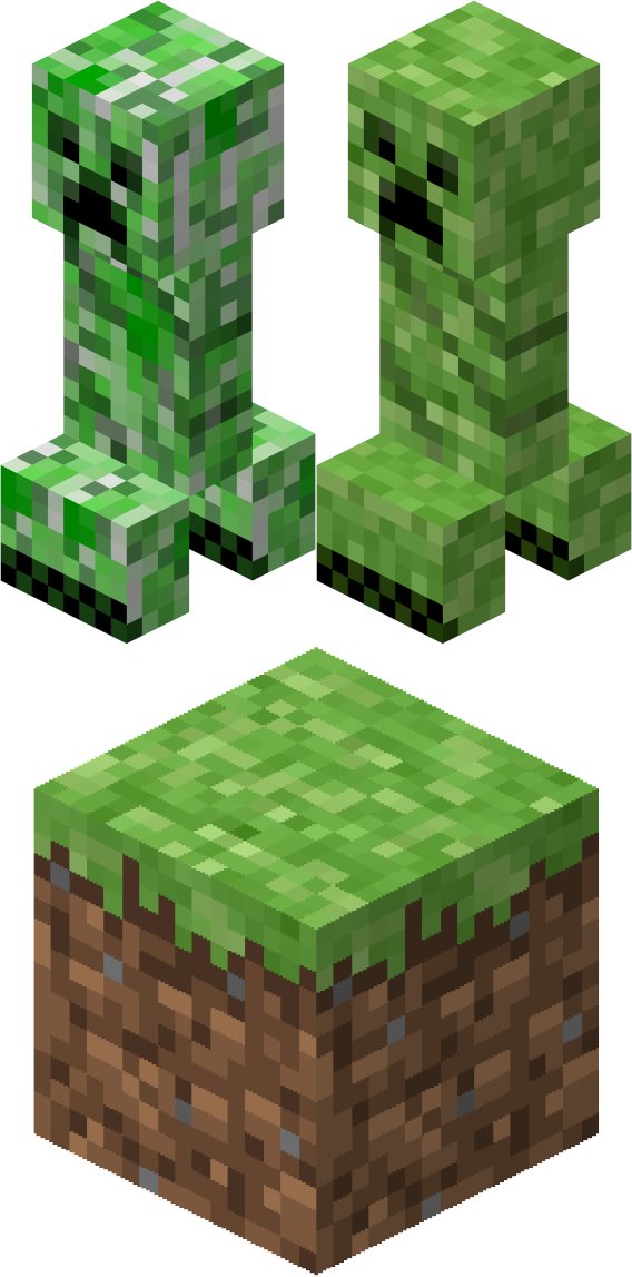 SaintHubertKing's tweet photo. what i would love for a creeper retexture is for them to be different colours depending on what biome it spawned in, similar to what happens to grass blocks
after all, a creeper retexture based off modern grass would be very interesting and cool https://t.co/mlUPsFrSLd