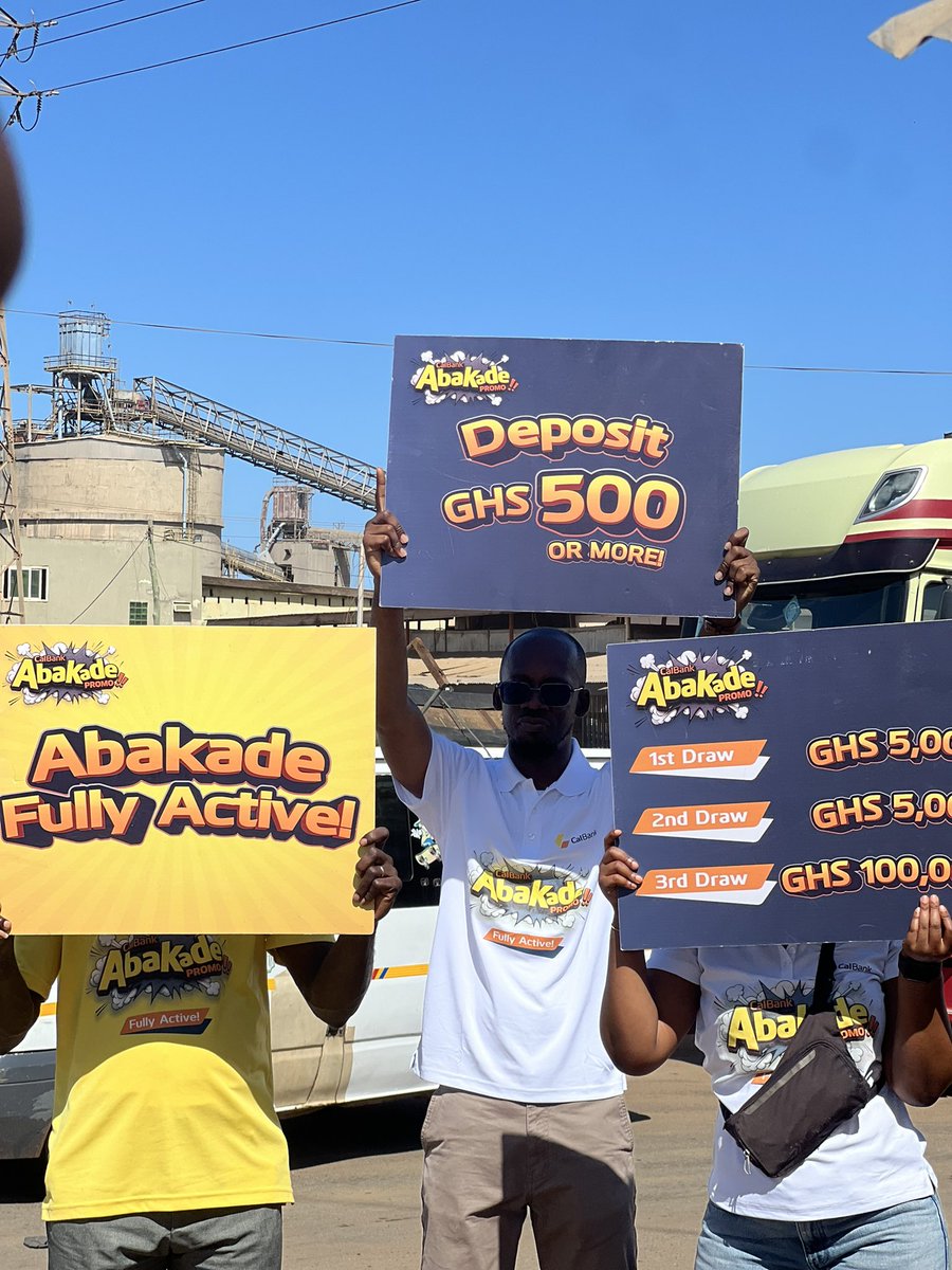 CalBankPLC's tweet photo. The excitement is building! ๐
Weโre looking forward to the second draw of the CalBank Abakade Promo! Who will be our next lucky winner? ๐
#Abakade #CalBank #ForwardTogether https://t.co/FWlomC7Nw5