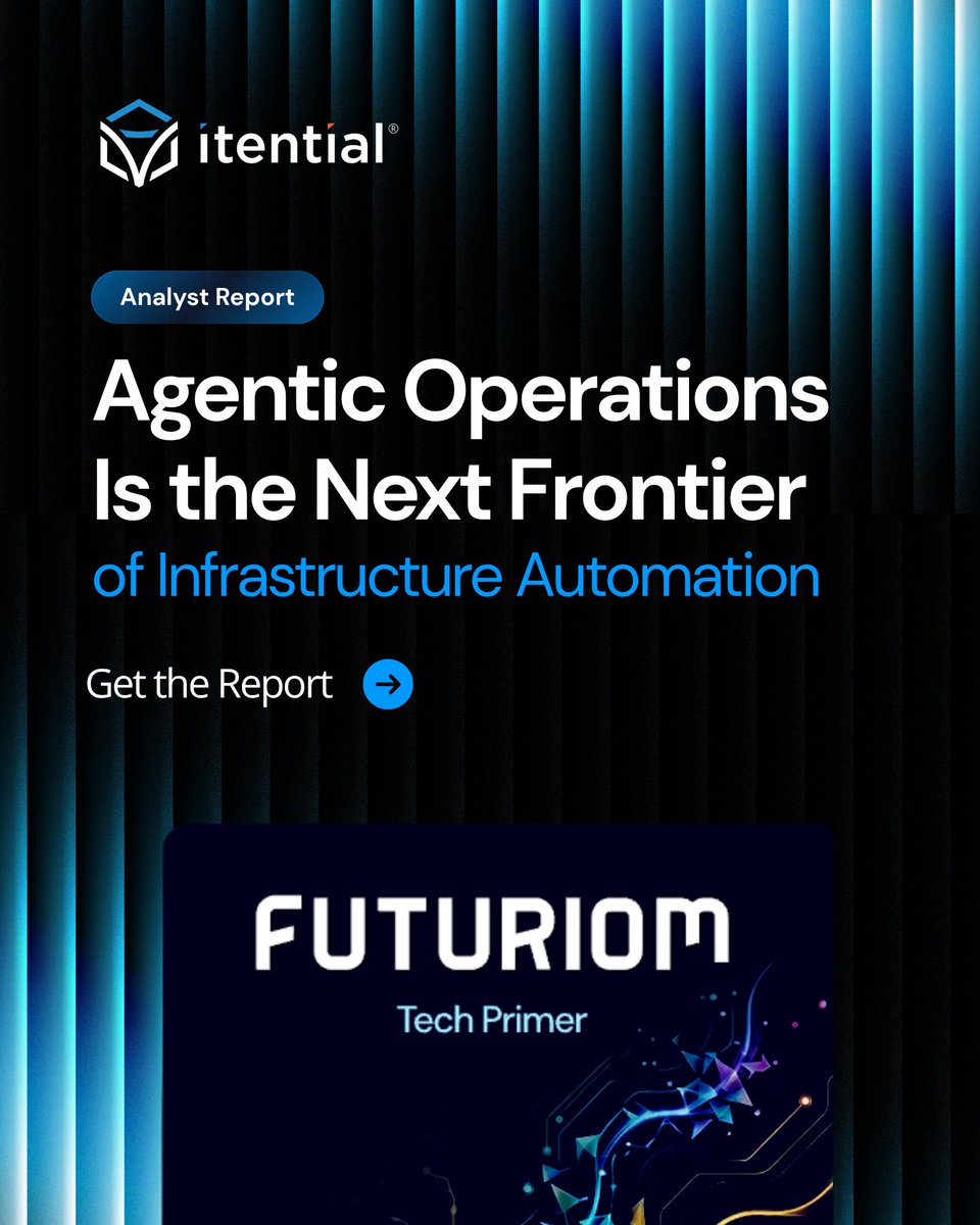 Itential's tweet photo. Every AI-driven infrastructure change needs a path from decision to approved action.

Futuriom’s tech primer unpacks the architecture, maturity model, + eval checklist for governed autonomy. It also maps the Itential Platform to this framework.

Download👇
https://t.co/Cn42CF2Jj6 https://t.co/uoQ1lPELuD