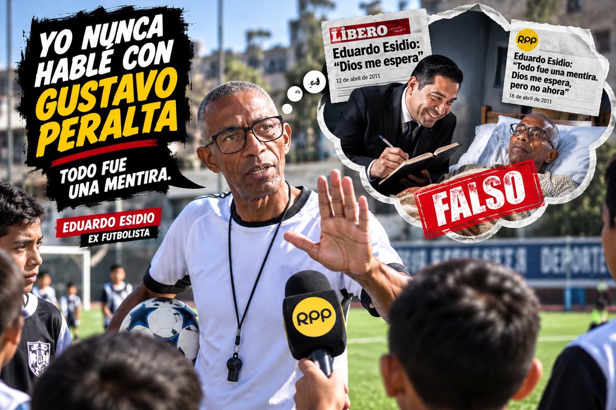 elgatogrone's tweet photo. GUSTAVO PERALTA: ¿PERIODISMO O FABRICACIÓN DE RELATOS? 

En abril de 2011, Gustavo Peralta firmó en LÍBERO una supuesta entrevista a Eduardo Esidio, futbolista que vive con VIH, bajo el dramático titular «Dios me espera». La publicación presentaba al exjugador como si estuviera en fase terminal, prácticamente despidiéndose de la vida.

Seis días después, RPP recogió el desmentido de Esidio: el propio protagonista aseguró que nunca había hablado con Peralta y rechazó la historia que se había difundido sobre su estado de salud.

📌 LÍBERO, 12/04/2011:
https://t.co/FUmr4OxHmL
📌 RPP, 18/04/2011:
https://t.co/kOFY8gCfOI

¿Qué clase de ética profesional permite publicar una entrevista con declaraciones tan delicadas cuando el supuesto entrevistado afirma que jamás concedió esa conversación?

No estamos hablando de equivocarse con un fichaje o adelantar una noticia que después no se concreta. Estamos hablando de atribuirle a una persona palabras sobre su enfermedad y su supuesta muerte inminente.

La credibilidad no se exige, se demuestra. Y la ética periodística no consiste en publicar primero y preguntar después, mucho menos cuando la dignidad de una persona está en juego.

¿Hubo una explicación convincente? ¿Hubo una rectificación que estuviera a la altura de la gravedad del caso?