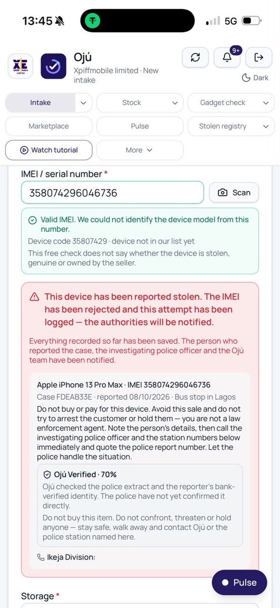 shxkxbabu's tweet photo. tell your guy to go to this website https://t.co/ej8ITy0VYj and register the phone as a stolen device with the IMEI. if it gets sold anywhere in nigeria, your guy and the police will be alerted.

you can also go there to register your devices that have been stolen and also check if the phone or laptop you’re using is a stolen device.

please REPOST so this gets to more people 🙏