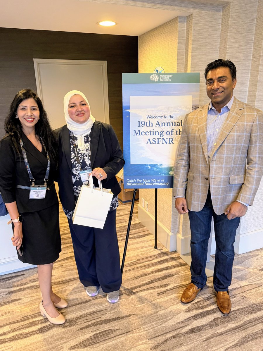 theASFNR's tweet photo. Heartiest congratulations to our attendees @hoda_tahon and @SaeedRah10 for 'Best Attendee Posts Award' at #ASFNR26. Award handed over by Program Chair @VinceKumarMD.

@theASFNR has a lot to offer to our faculty, trainees, and researchers. Thanks for helping us spread the message. https://t.co/BFvKHKeNwA