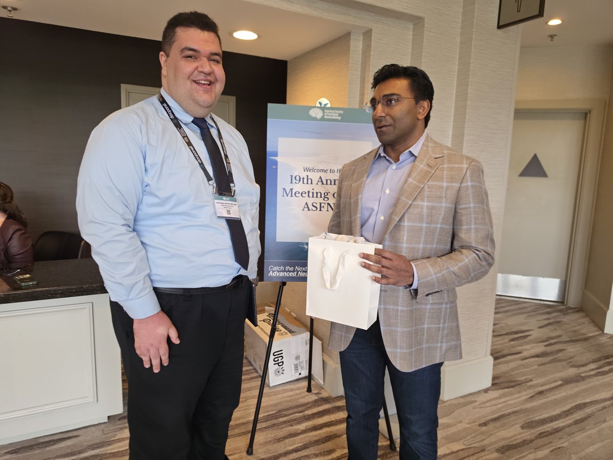theASFNR's tweet photo. Heartiest congratulations to our attendees @hoda_tahon and @SaeedRah10 for 'Best Attendee Posts Award' at #ASFNR26. Award handed over by Program Chair @VinceKumarMD.

@theASFNR has a lot to offer to our faculty, trainees, and researchers. Thanks for helping us spread the message. https://t.co/BFvKHKeNwA