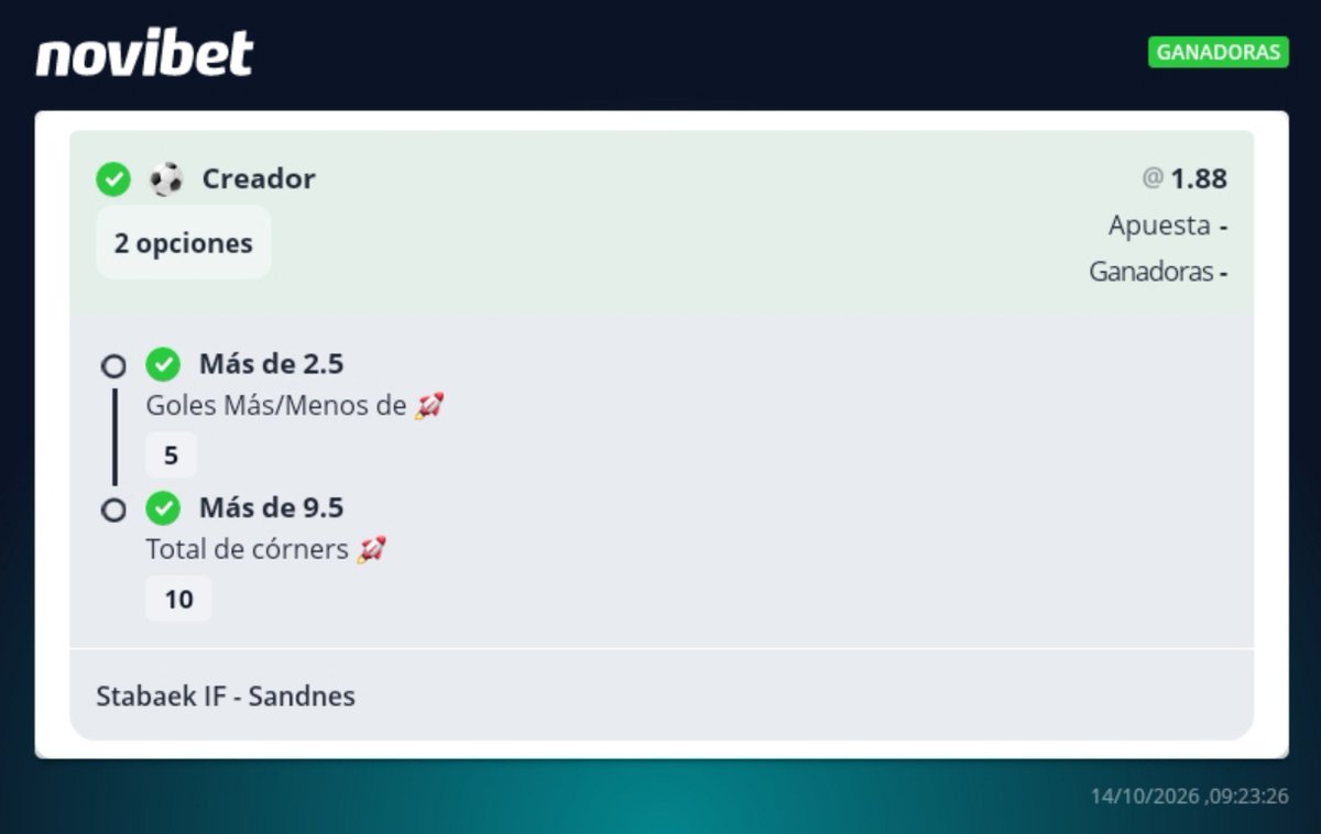 TipsterKaos's tweet photo. De verde siempre se ve mejor ✅✅✅ https://t.co/4NpLGG9xfC