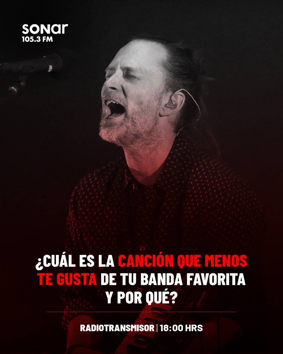 sonarfm's tweet photo. #RadiotransmisorPrime 📡 | ¿Cuál es la canción que menos te gusta de tu banda favorita y por qué?

En una comentada entrevista con Harry Styles, Thom Yorke reconoció sentirse arrepentido de haber escrito “High and Dry” por no representar del todo su lado musical.

Con @alfaxis 🤘🏻 https://t.co/XEAA5Wg8sZ