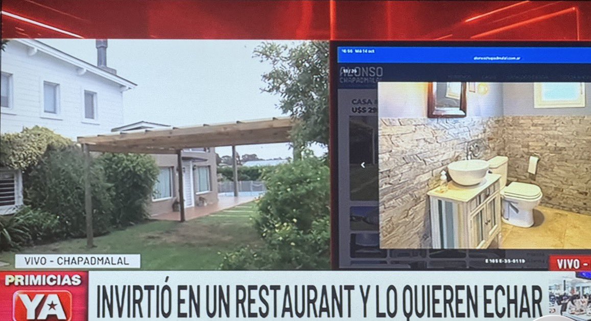 MximaReina1's tweet photo. Como dije no van a poder ir a ningún lado, los vecinos de Chapadmalal preocupados porque estas dos porquerías van a ir a vivir allí y no los quieren cerca . Dario Giordano no vas a poder disfrutar de nada , los vecinos los rechazan no los quieren allí . Arrancaron el cartel del restaurante que ella, la cómplice estaba instalando .