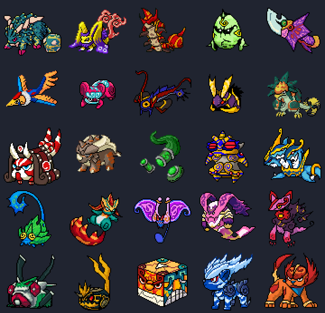 AsithDevs's tweet photo. Confirmed roster for the next update of Spectrobes GBA (Ziba) https://t.co/PJjd4S7ox6