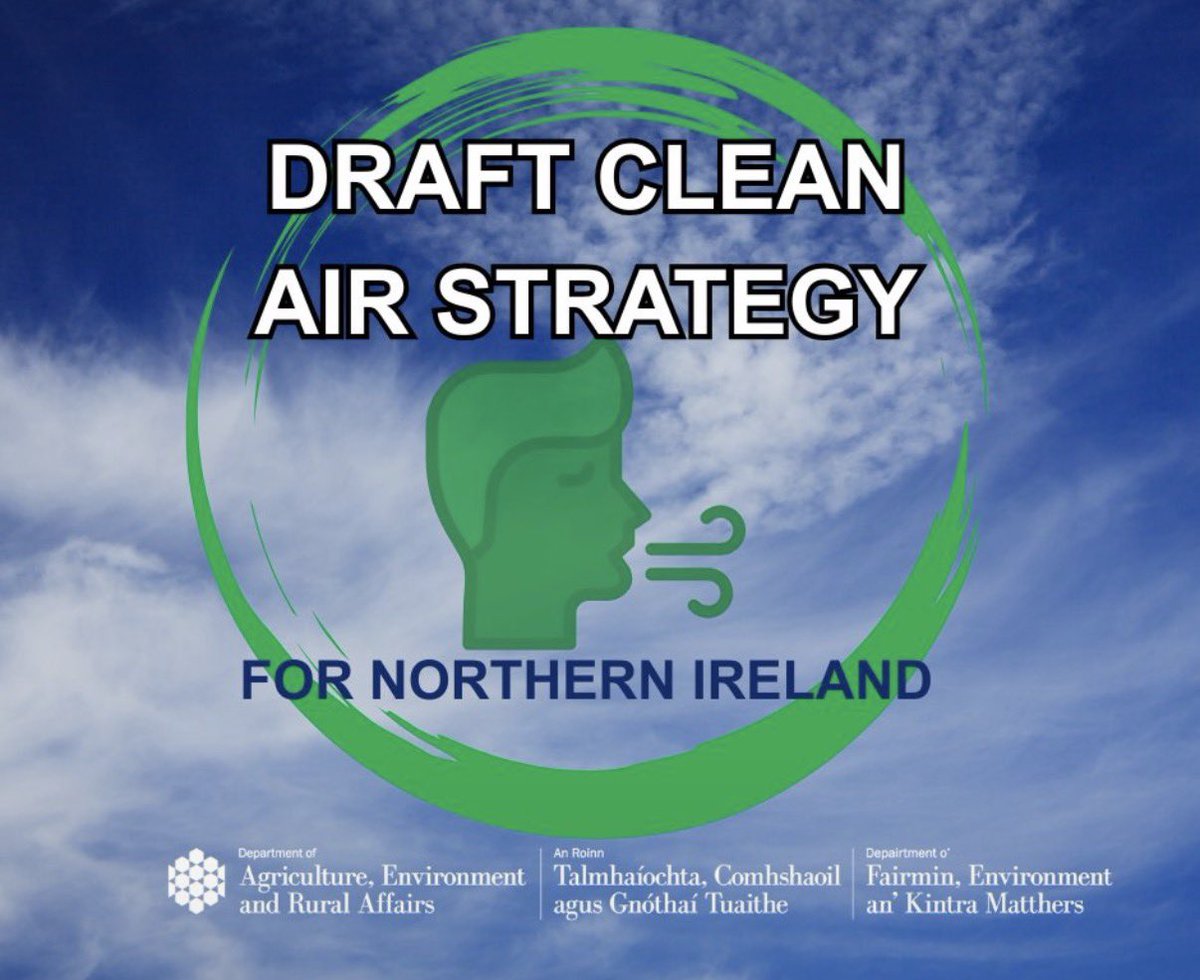 daera_ni's tweet photo. Have your say on improving air quality! The draft Clean Air Strategy for Northern Ireland aims to help protect human health and the environment by improving air quality in Northern Ireland.  
🗓️ Consultation closes on 27 Oct 🔗 https://t.co/gE0GOWbikC https://t.co/XmiOhpUKey