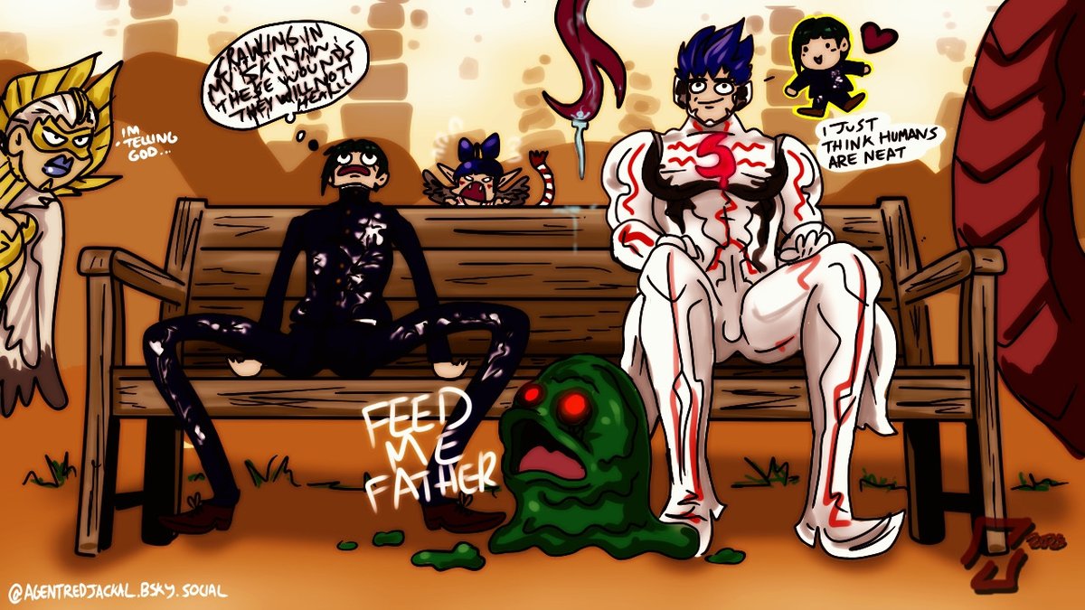 agentredjackal's tweet photo. I draw sporadically but this was one of my art contributions to SMTV, Im sorry
#shinmegamitensei #smtv https://t.co/KOwgSv0BJ5