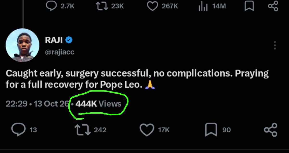 rajiacc's tweet photo. Does this count on the "500k verified home timeline impressions"😳 https://t.co/T1BffcwSA8