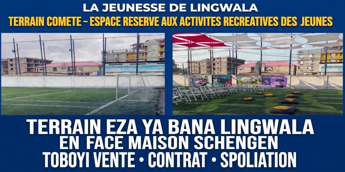 mr_iyeli1's tweet photo. La Jeunesse de lingwala dit non a toute tentation de spoliation de l’espace sportif de lingwala , le terrain comète .

Nous alertons les autorités établies en vue d’une mesure allant de sens contraire à ceux qui veulent faire disparaître cet espace .

@DidierBudimbu https://t.co/bWjKjvVI1X