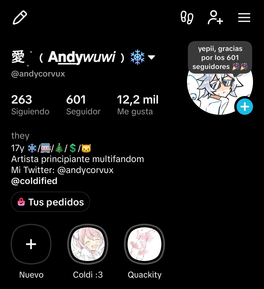 andycorvux's tweet photo. Llegue a los 600 seguidores en tiktok 🥳🥳🎉 https://t.co/ycfioWkhNx