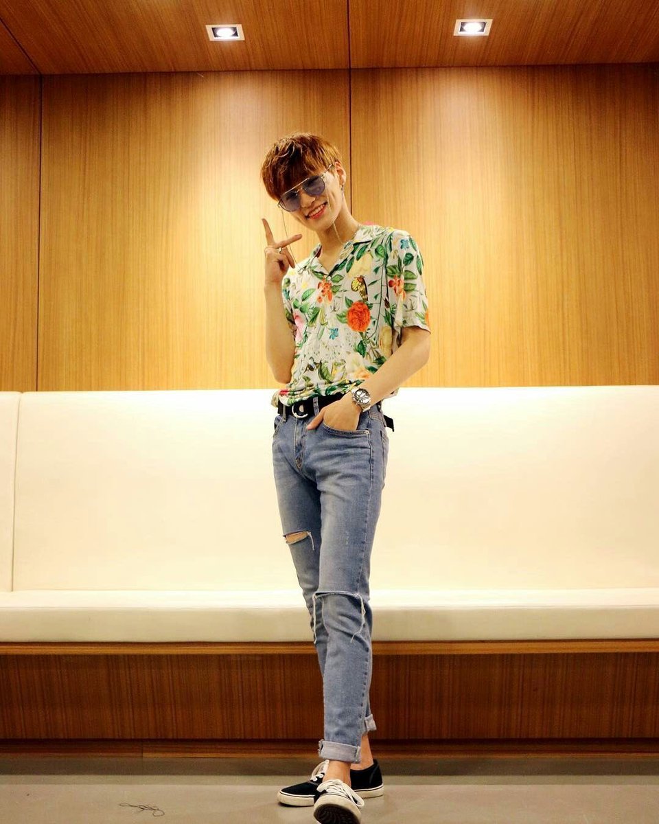 sansanmosaa's tweet photo. hope whoever stole my amazon order was also planning to be predebut floral shirt skinny jean choi san https://t.co/BotYQpe9wO